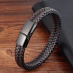 Herren Armband Lederarmband Braun aus Hochwertigem Material
