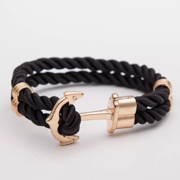 Seilarmband mit verschiedene Farbe, Schwarz, Blau, Schwarz & Weiß