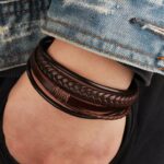 Herrenarmband für Männer Schwarz und Braun Wunderbar